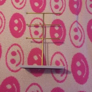 Gold necklace holder